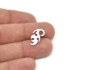 Steel Irregular Charm, Stainless Steel Irregular Shaped Charms With 1 Loop, Charm Pendants (22x10x0.80mm) SMP1967
