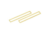 Brass Rectangle Ring, Raw Brass Open Rectangle Connectors, Findings (47x9x1mm) SMP1982