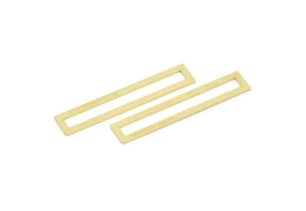 Brass Rectangle Ring, Raw Brass Open Rectangle Connectors, Findings (47x9x1mm) SMP1987