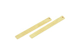 Brass Stick Charm, Raw Brass Necklace Bars With 1 Hole, Findings, Earrings (42.5x4x1mm) SMP1984