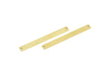 Brass Stick Charm, Raw Brass Necklace Bars With 2 Holes, Findings, Earrings (42.5x4x1mm) SMP1983