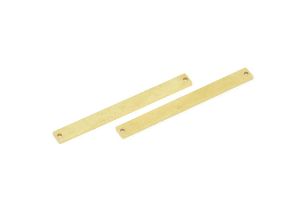 Brass Stick Charm, Raw Brass Necklace Bars With 2 Holes, Findings, Earrings (42.5x4x1mm) SMP1983