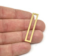 Brass Stick Charm, Raw Brass Necklace Bars With 1 Hole, Findings, Earrings (47x9x1mm) SMP1985
