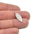 Steel Marquise Charm, Stainless Steel Marquise Charms With 1 Hole (24x9x0.80mm) SMP1863