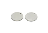 Steel Round Charm, Stainless Steel Round Charms With 1 Hole, Findings (13x0.80mm) SMP1860