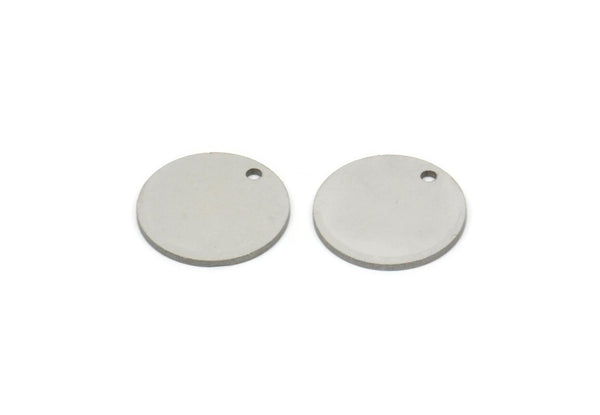 Steel Round Charm, Stainless Steel Round Charms With 1 Hole, Findings (13x0.80mm) SMP1860
