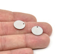 Steel Round Charm, Stainless Steel Round Charms With 1 Hole, Findings (13x0.80mm) SMP1860
