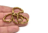 Vintage Gold Bead, 48 Vintage Gold Plastic Oval Beads (3x4mm) CF97 T067