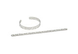 Steel Star Bracelet, Stainless Steel Flat Bracelet With 2 Holes, Steel Star Patterned Bangle, Bracelet Bangle (157x8x0.80mm) SMP2000