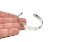 Steel Star Bracelet, Stainless Steel Flat Bracelet, Stainless Steel Star Patterned Bangle, Bracelet Bangle (157x8x0.80mm) SMP2005