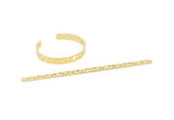 Brass Star Bracelet, Raw Brass Flat Star Patterned Bracelet, Bracelet Findings, Bangle Findings (157x8x1mm) SMP2007