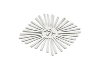 Steel Sun Charm, Stainless Steel Sunshine Charms With 1 Loop, Pendants, Face Charms, Findings (71x70x0.80mm) SMP2019