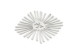 Steel Sun Charm, Stainless Steel Sunshine Charms With 1 Loop, Pendants, Face Charms, Findings (71x70x0.80mm) SMP2019