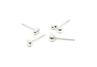 Silver Earring Post, 4 925 Silver Earring Posts, Irregular Shaped Earrings (Average Size : 7x4mm) P028