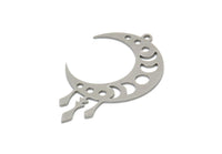 Çelik Ay Tılsımı, 1 Halkalı Paslanmaz Çelik Hilal Ay Tılsımları, Bulgular (37x8x0,80 mm) SMP2033