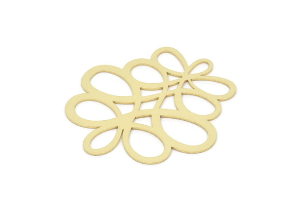 Brass Charm, Raw Brass Ethnic Motif Charms, Earring Charms, Pendant Charms (36x34x0.60mm) SMP2071