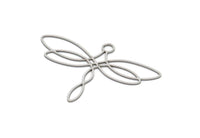 Steel Charm, Stainless Steel Dragonfly Charms With 1 Loop, Earring Charms, Pendant Charms (39x57x0.80mm) SMP2073