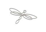 Steel Charm, Stainless Steel Dragonfly Charms With 1 Loop, Earring Charms, Pendant Charms (39x57x0.80mm) SMP2073