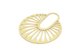 Brass Round Charm, Raw Brass Round Shaped Charms, Pendants, Findings (36x32x0.60mm) SMP2075 A6895