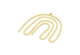Brass Charm, Raw Brass, Brass Pendants, Charm Pendants, Brass Charms With 1 Loop (33x34x0.80mm) SMP2090