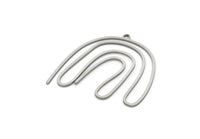 Steel Charm, Stainless Steel, Steel Pendants, Charm Pendants, Steel Charms With 1 Loop (33x34x0.80mm) SMP2090