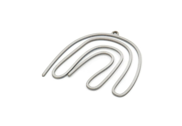 Steel Charm, Stainless Steel, Steel Pendants, Charm Pendants, Steel Charms With 1 Loop (33x34x0.80mm) SMP2090