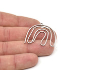 Steel Charm, Stainless Steel, Steel Pendants, Charm Pendants, Steel Charms With 1 Loop (33x34x0.80mm) SMP2090