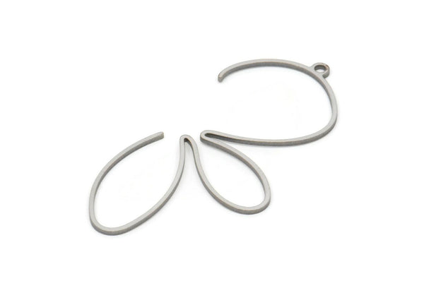 Steel Charm, Stainless Steel, Steel Pendants, Charm Pendants, Steel Charms With 1 Loop (46x22x0.80mm) SMP2093