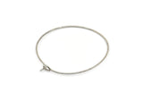 Silver Earring Wires, 24 Silver Tone Brass Earring Wires (30x0.70mm) Q0516
