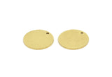 Brass Round Charm, Raw Brass Charms With 1 Hole, Pendants, Findings (16x1mm) A2650