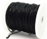 Black Brass Chain, 5 M (1.5x2mm) Black Brass Soldered Chain - Y006 Black ( Z002 )
