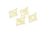 Brass Zodiac Charm, Raw Brass Zodiac Charms With 1 Loop, Pendants, Earring Charms, Findings (34x25x0.60mm) SMP2102