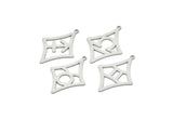 Steel Zodiac Charm, Stainless Steel Zodiac Charms With 1 Loop, Pendants, Earring Charms, Findings (34x25x0.80mm) SMP2102