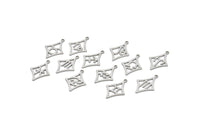 Steel Zodiac Charm, Stainless Steel Zodiac Charms With 1 Loop, Pendants, Earring Charms, Findings (22x15x0.80mm) SMP2103