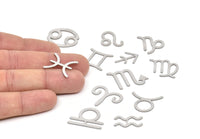 Steel Zodiac, Stainless Steel Zodiac Findings, Charm Pendants, Earring Charms, Findings SMP2105