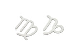 Steel Zodiac, Stainless Steel Zodiac Findings, Charm Pendants, Earring Charms, Findings SMP2106