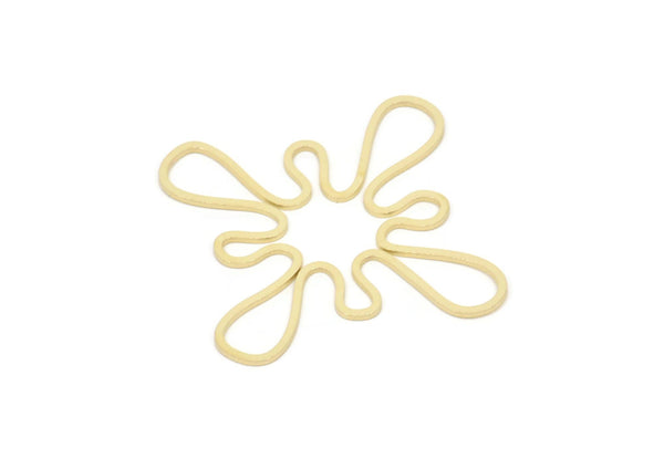 Brass Irregular Charm, Raw Brass Irregular Shaped Charms, Findings (43x0.80mm) SMP2107