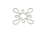 Steel Irregular Charm, Stainless Steel Irregular Shaped Charms, Findings (43x0.80mm) SMP2107