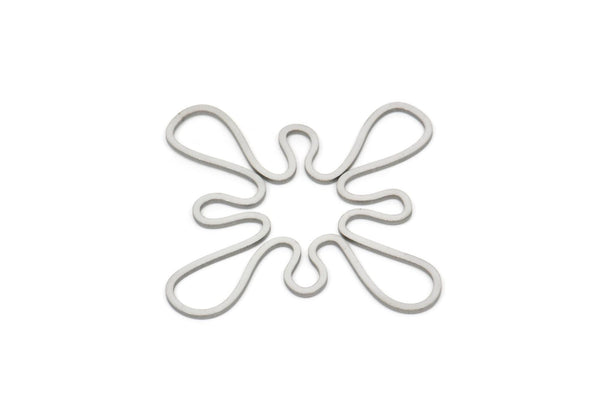 Steel Irregular Charm, Stainless Steel Irregular Shaped Charms, Findings (43x0.80mm) SMP2107