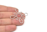 Steel Irregular Charm, Stainless Steel Irregular Shaped Charms, Findings (43x0.80mm) SMP2107