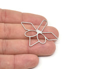 Steel Charm, Stainless Steel Charms, Earring Charms, Pendant Charms, Findings (38x45x0.60mm) SMP2110