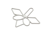 Steel Charm, Stainless Steel Charms, Earring Charms, Pendant Charms, Findings (38x45x0.60mm) SMP2110