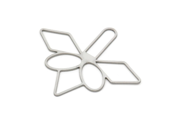 Steel Charm, Stainless Steel Charms, Earring Charms, Pendant Charms, Findings (38x45x0.60mm) SMP2110