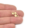 Brass Honeycomb Charm, Raw Brass Hexagon Charms, Connector Findings (10x20x0.60mm) SMP2113