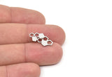 Steel Honeycomb Charm, Stainless Steel Hexagon Charms, Connector Findings (10x20x0.80mm) SMP2113