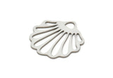 Steel Shell Charm, Stainless Steel Shell Shaped Charms With 1 Hole, Charm Pendants (20x20x0.80mm) SMP2116