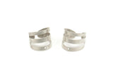 Wide Ear Cuff, 24 Antique Silver Plated Brass Ear Cuffs With One Hole Round  Findings (9mm) D0206