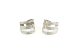 Wide Ear Cuff, 24 Antique Silver Plated Brass Ear Cuffs With One Hole Round  Findings (9mm) D020626