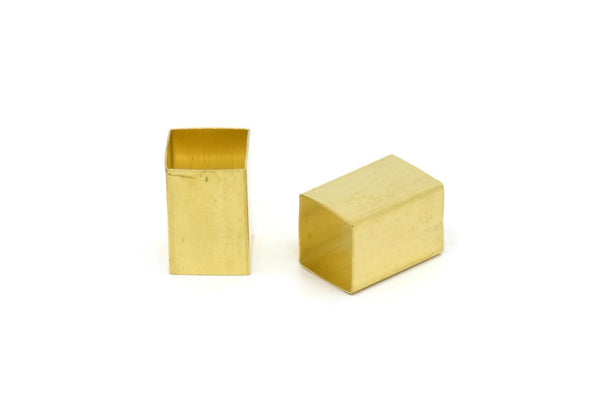 Geometric Spacer Bead, 50 Raw Brass Square Tubes, Findings (12x8mm) BS 1575