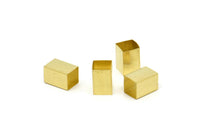 Geometric Spacer Bead, 50 Raw Brass Square Tubes, Findings (12x8mm) BS 1575
